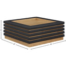  Meridian Rory Black Vegan Leather And Oak Veneer Coffee Table IMAGE 6