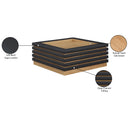  Meridian Rory Black Vegan Leather And Oak Veneer Coffee Table IMAGE 7