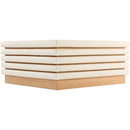  Meridian Rory Cream Vegan Leather And Oak Veneer Coffee Table IMAGE 5
