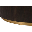  Meridian Nile Brown Oak Wood Top And Metal Base Coffee Table IMAGE 6