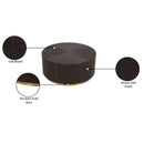  Meridian Nile Brown Oak Wood Top And Metal Base Coffee Table IMAGE 8