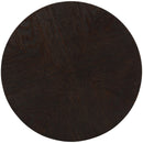  Meridian Nile Brown Oak Wood Top And Metal Base End Table IMAGE 4