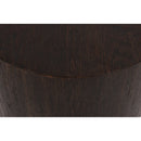 Meridian Nile Brown Oak Wood Top And Metal Base End Table IMAGE 5