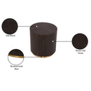  Meridian Nile Brown Oak Wood Top And Metal Base End Table IMAGE 8