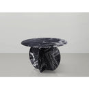  Color_Black -- Meridian Round Formentera Dining Table with Marble Top and Pedestal Base IMAGE 2