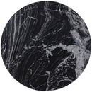  Color_Black -- Meridian Round Formentera Dining Table with Marble Top and Pedestal Base IMAGE 4