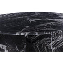  Color_Black -- Meridian Round Formentera Dining Table with Marble Top and Pedestal Base IMAGE 5