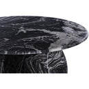  Color_Black -- Meridian Round Formentera Dining Table with Marble Top and Pedestal Base IMAGE 6