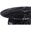  Color_Black -- Meridian Round Formentera Dining Table with Marble Top and Pedestal Base IMAGE 7