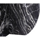  Color_Black -- Meridian Round Formentera Dining Table with Marble Top and Pedestal Base IMAGE 9