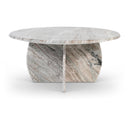  Meridian Formentera Brown Marble Coffee Table IMAGE 1