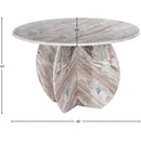  Color_Brown -- Formentera 48" Brown Marble Dining Table IMAGE 12