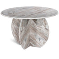  Color_Brown -- Formentera 48" Brown Marble Dining Table IMAGE 1