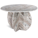  Color_Brown -- Formentera 48" Brown Marble Dining Table IMAGE 1