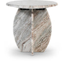  Meridian Formentera Brown Marble End / Side Table IMAGE 1
