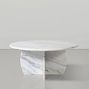  Meridian Formentera White Marble Coffee Table IMAGE 2