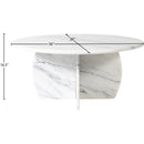  Meridian Formentera White Marble Coffee Table IMAGE 6