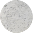  Color_White -- Formentera 48" White Marble Dining Table IMAGE 5