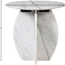  Meridian Formentera White Marble End / Side Table IMAGE 6