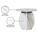  Meridian Formentera White Marble End / Side Table IMAGE 7