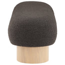  Color_Brown/ Oak -- Robertson Brown Boucle Fabric Upholstered Bench IMAGE 5