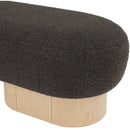  Color_Brown/ Oak -- Robertson Brown Boucle Fabric Upholstered Bench IMAGE 6