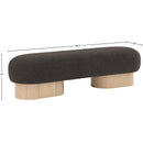  Color_Brown/ Oak -- Robertson Brown Boucle Fabric Upholstered Bench IMAGE 8