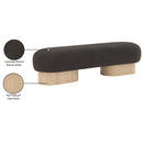  Color_Brown/ Oak -- Robertson Brown Boucle Fabric Upholstered Bench IMAGE 9