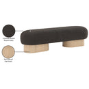 Meridian Robertson Brown Boucle Fabric Bench IMAGE 9