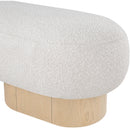 Color_Cream/ Oak -- Robertson Cream Boucle Fabric Upholstered Bench IMAGE 6