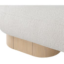  Color_Cream/ Oak -- Robertson Cream Boucle Fabric Upholstered Bench IMAGE 7