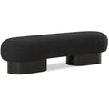  Color_Black -- Meridian Robertson Boucle Fabric Upholstered Bench IMAGE 1