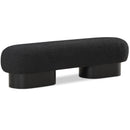  Color_Black -- Meridian Robertson Boucle Fabric Upholstered Bench IMAGE 1