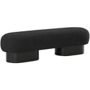  Color_Black -- Meridian Robertson Boucle Fabric Upholstered Bench IMAGE 3