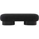  Color_Black -- Meridian Robertson Boucle Fabric Upholstered Bench IMAGE 4
