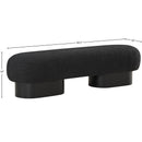  Color_Black -- Meridian Robertson Boucle Fabric Upholstered Bench IMAGE 8
