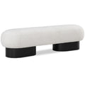  Color_Black/ Cream -- Robertson Cream Boucle Fabric Upholstered Bench IMAGE 1