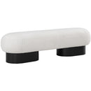  Color_Black/ Cream -- Robertson Cream Boucle Fabric Upholstered Bench IMAGE 3