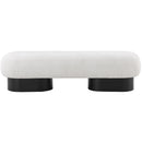  Color_Black/ Cream -- Robertson Cream Boucle Fabric Upholstered Bench IMAGE 4