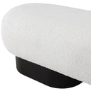 Color_Black/ Cream -- Robertson Cream Boucle Fabric Upholstered Bench IMAGE 6