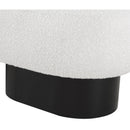  Color_Black/ Cream -- Robertson Cream Boucle Fabric Upholstered Bench IMAGE 7