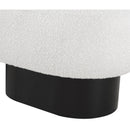 Meridian Robertson Cream Boucle Fabric Bench IMAGE 7