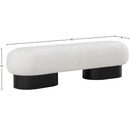  Color_Black/ Cream -- Robertson Cream Boucle Fabric Upholstered Bench IMAGE 8