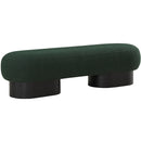  Color_Black/ Green -- Robertson Green Boucle Fabric Upholstered Bench IMAGE 3