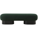  Color_Black/ Green -- Robertson Green Boucle Fabric Upholstered Bench IMAGE 4
