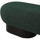  Color_Black/ Green -- Robertson Green Boucle Fabric Upholstered Bench IMAGE 6