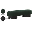  Color_Black/ Green -- Robertson Green Boucle Fabric Upholstered Bench IMAGE 9