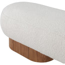  Meridian Robertson Cream Boucle Fabric Upholstered Bench IMAGE 7