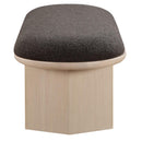  Color_Brown/ Oak -- Wilshire Brown Boucle Fabric Upholstered Bench IMAGE 5