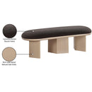  Color_Brown/ Oak -- Wilshire Brown Boucle Fabric Upholstered Bench IMAGE 9